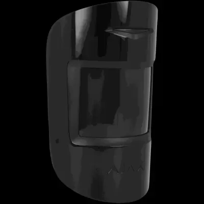 Sensor de movimento preto AJAX retangular com cantos arredondados