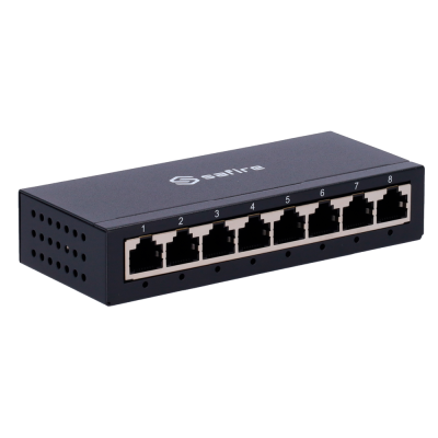 Interruptor de rede Ethernet preto de 8 portas StarTec