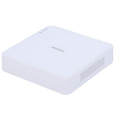 Dispositivo eletrônico branco quadrado com logo HIKVISION