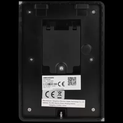 Leitor de cartões Hikvision DS-K1108AE preto com etiquetas brancas