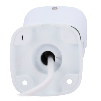 Câmara de segurança branca com suporte e cabo
