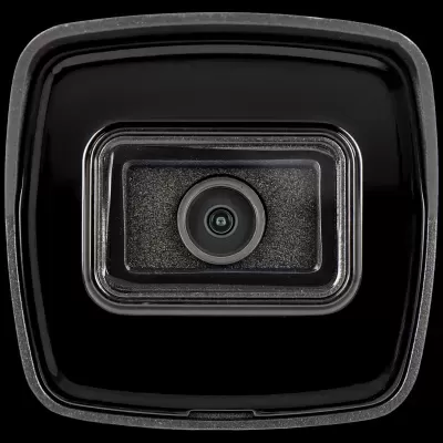 Câmara de vigilância quadrada preta com lente central