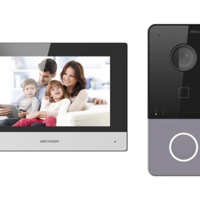 Videoporteiro Hikvision com monitor e campainha