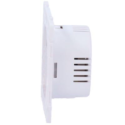 Dispositivo eletrônico branco com aberturas de ventilação laterais