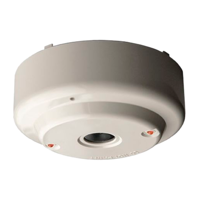 Sensor redondo branco para teto com indicador vermelho