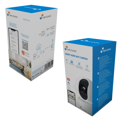 Caixa de câmara WiFi motorizada Nivian com texto e imagens do produto