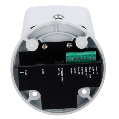 Dispositivo eletrónico com conectores e texto de indicações técnicas