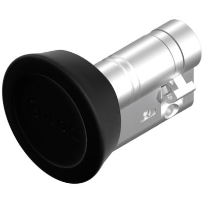 Botão redondo de pressão metálico com tampa preta ILCO