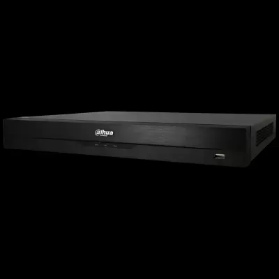 Aparelho eletrónico preto Dahua Technology com indicadores LED e porta USB