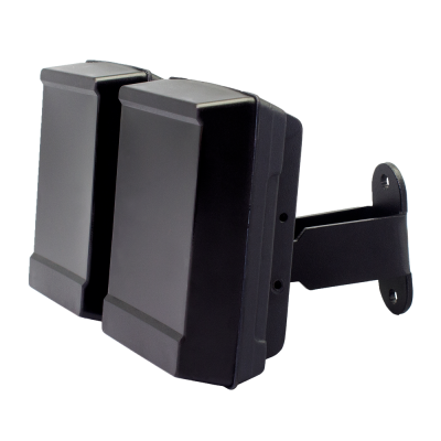 Detector de movimento de parede duplo preto com suporte
