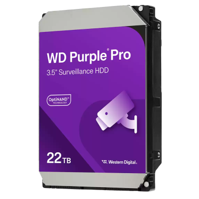 Disco rígido WD Purple Pro 22TB roxo e cinza para vigilância