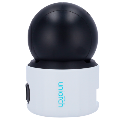 Câmara de vigilância uniarh branca e preta com superfície lisa