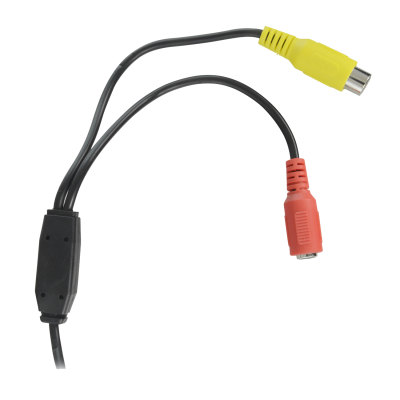Cabo adaptador com conetores RCA amarelo e vermelho