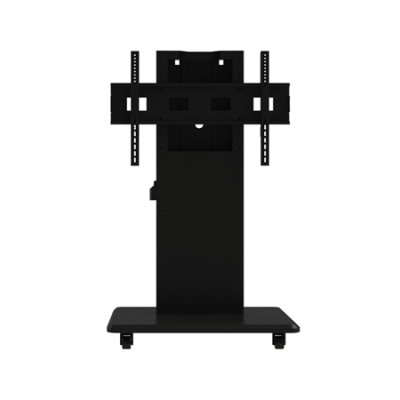 Suporte para televisão preto com rodas