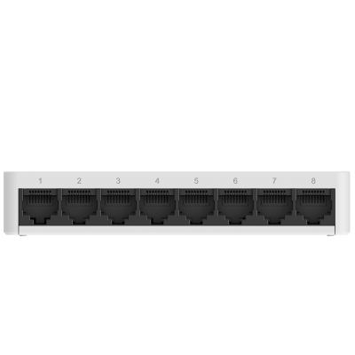 Switch de rede Ethernet com 8 portas numeradas
