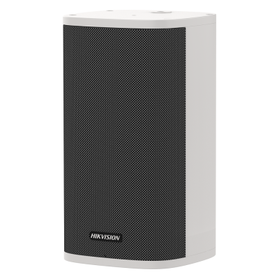 Coluna de som branca e preta da Hikvision