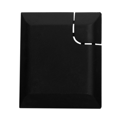 Cigarreira quadrada preta com tampa articulada