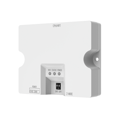 Dispositivo LAN (Poe) branco com indicadores LED e interruptores DIP