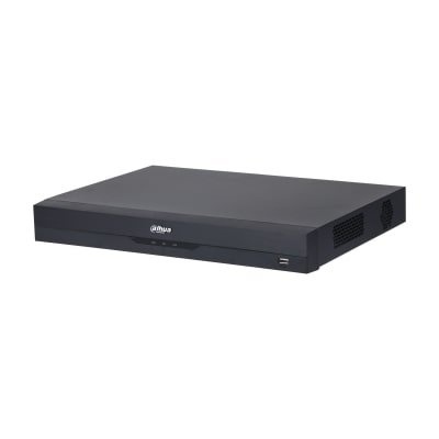 Gravador de vídeo digital preto Dahua com porta USB e logotipo