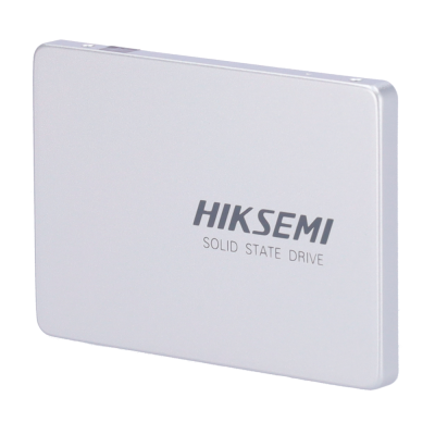 SSD cinza clara com texto HIKSEMI SOLID STATE DRIVE.