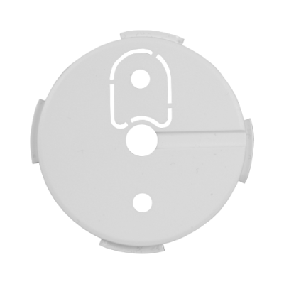 Suporte redondo branco em plástico com três orifícios