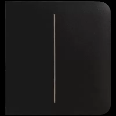 Interruptor preto de parede com botão estreito central