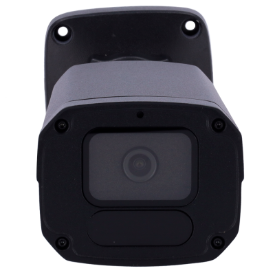 Câmara de segurança preta com lente central