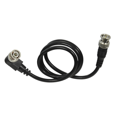 Cabo coaxial preto com conectores BNC