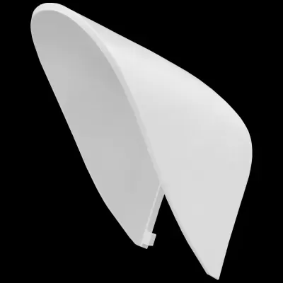 Espelho de maquilhagem oval branco com suporte