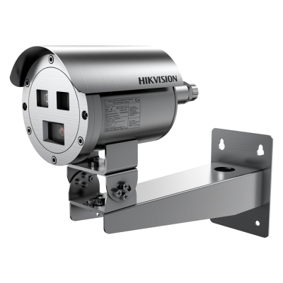 Câmara de vigilância metálica HIKVISION com suporte em metal