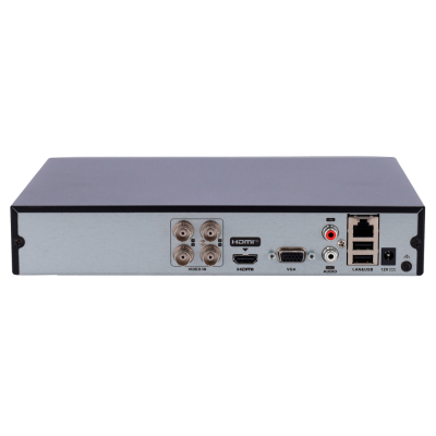 Dispositivo eletrónico com portas vídeo, HDMI, VGA, áudio, USB, LAN e entrada de alimentação 12V