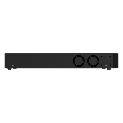 Dispositivo eletrónico preto com duas ventoinhas e parafusos