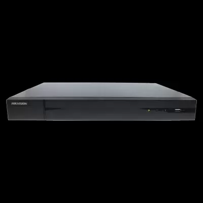 Leitor vídeo digital Hikvision preto com luzes LED e porta USB