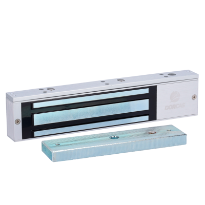 Fecho magnético metálico prateado com placa destacável