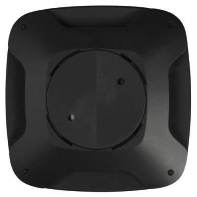 Dispositivo preto quadrado com disco circular central