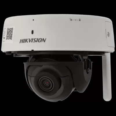 Câmara de segurança Hikvision branca com lente preta