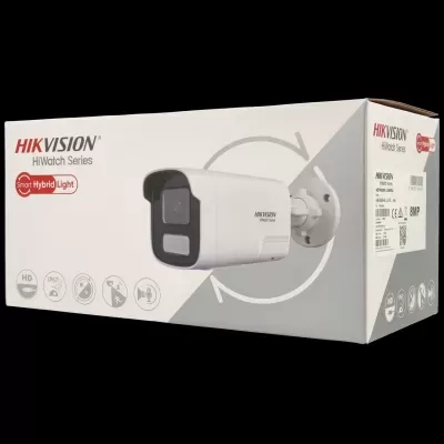 Caixa de câmara de vigilância HIKVISION HiWatch Series branca e preta