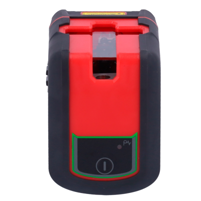 Nível a laser vermelho e preto com detalhes em verde