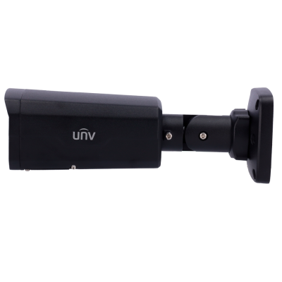 Câmara de vigilância preta UNV com suporte articulado para fixação em parede