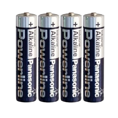 Quatro pilhas industriais alcalinas Panasonic AA