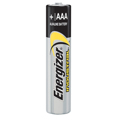 Pilha alcalina Energizer Industrial AAA prateada e preta