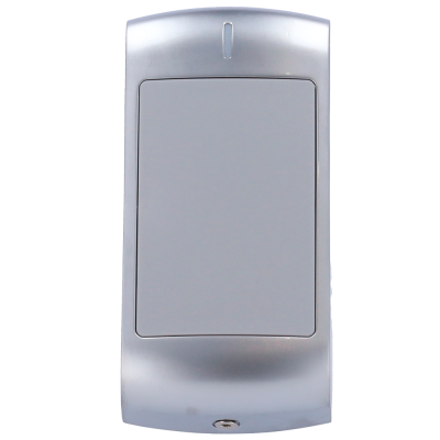 Interruptor de luz cinzento prateado rectangular