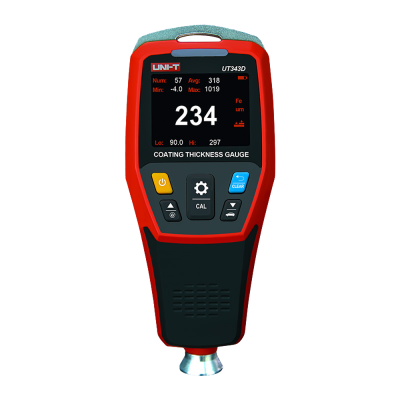 Medidor de espessura de revestimento digital vermelho e preto UNI-T UT343D