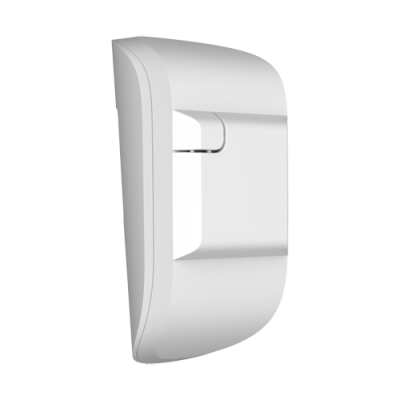 Dispositivo branco de parede com design cilíndrico e superfície lisa