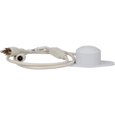 Sensor de movimento branco com cabo branco e conexões