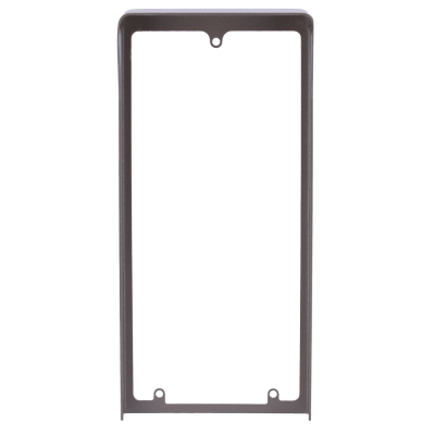 Moldura cinza metálica retangular para ecrã de telemóvel