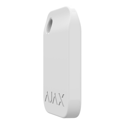 Dispositivo retangular branco com inscrição AJAX e orifício superior