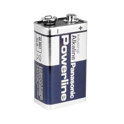 Bateria Panasonic Powerline Industrial 9V 6LR61 azul e prata