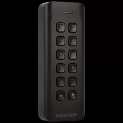 Teclado numérico preto HIKVISION com botões numerados e símbolos