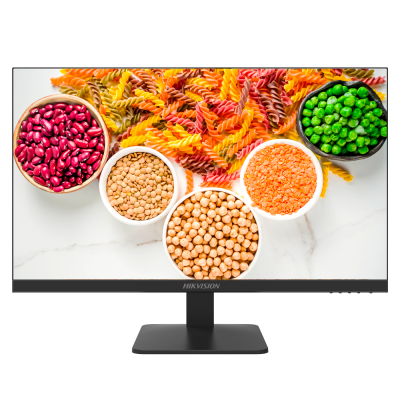 Monitor com imagem de macarrão colorido e tigelas de leguminosas